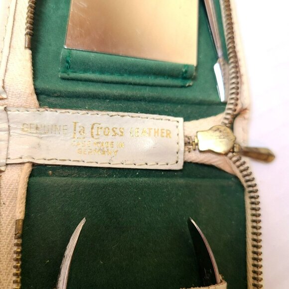 Genuine LaCross Leather Case & Manicure Travel Kit Set Germany - Picture 5 of 14